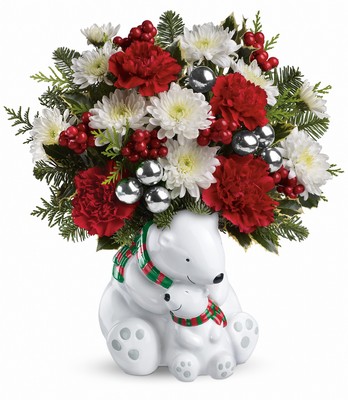 Teleflora's Send a Hug Cuddle Bears Bouquet